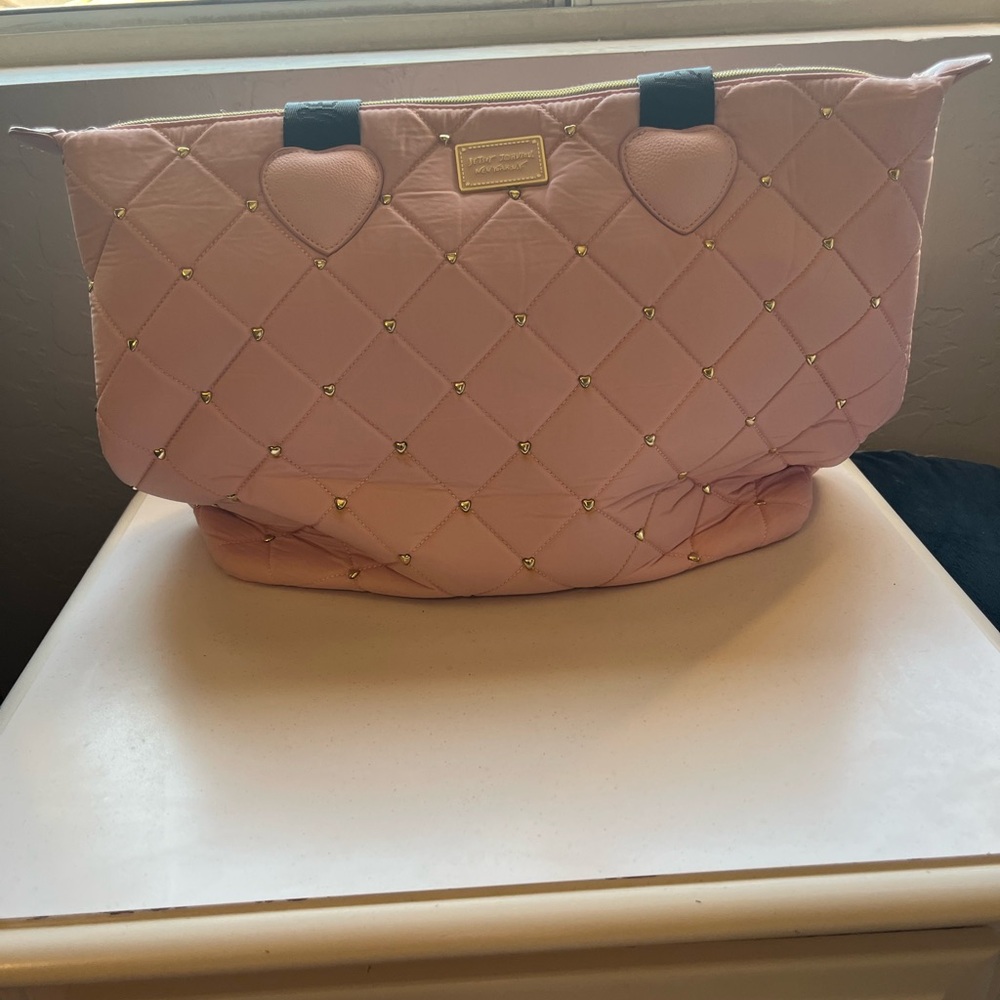 Betsey Johnson Pink Quilted beach Bag